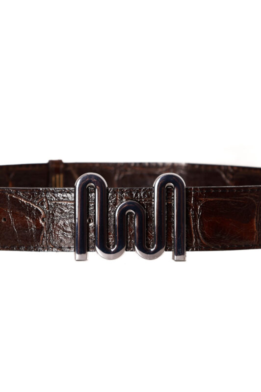 Milkwhite Logo Belt Brown