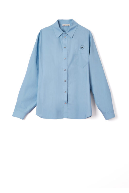 Milkwhite Oversized Shirt Blue