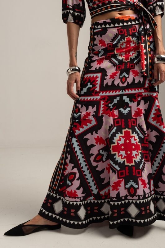 Peace & Chaos Labyrinth Maxi Skirt