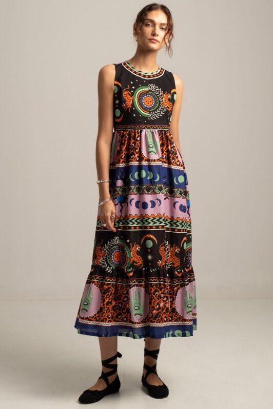 Peace & Chaos Mythology Long Dress