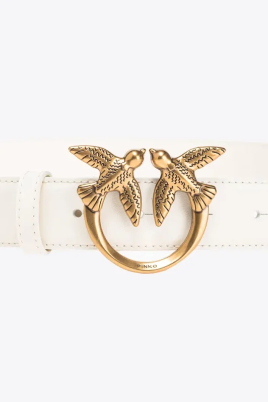 Pinko Love Birds Leather Belt 3cm