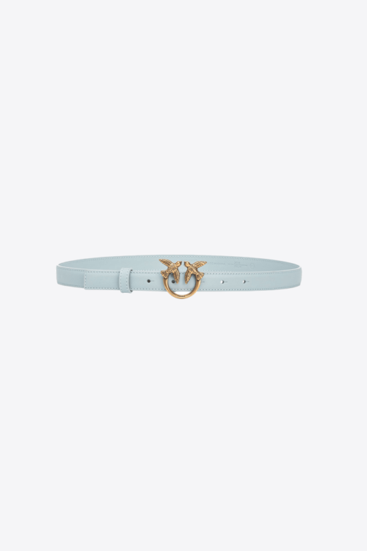 Pinko Love Birds Thin Leather Belt 2cm