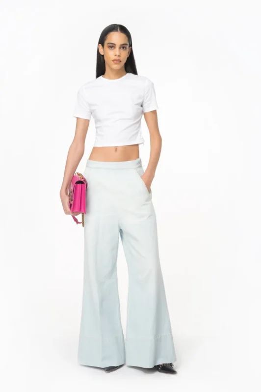 Pinko Paolina Wide Leg Denim Pants