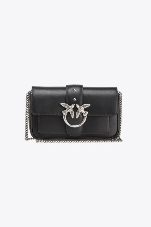 Pinko Pocket Love Bag One Simply black silver