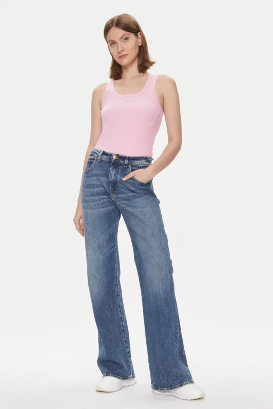 Pinko Wide Leg Denim Jeans