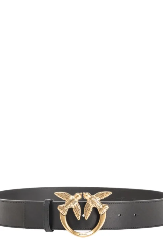 Pinko Women's Love Birds High Leather Belt