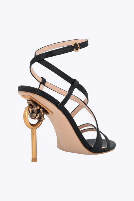 Pinko Love Birt Heeled Satin Sandals