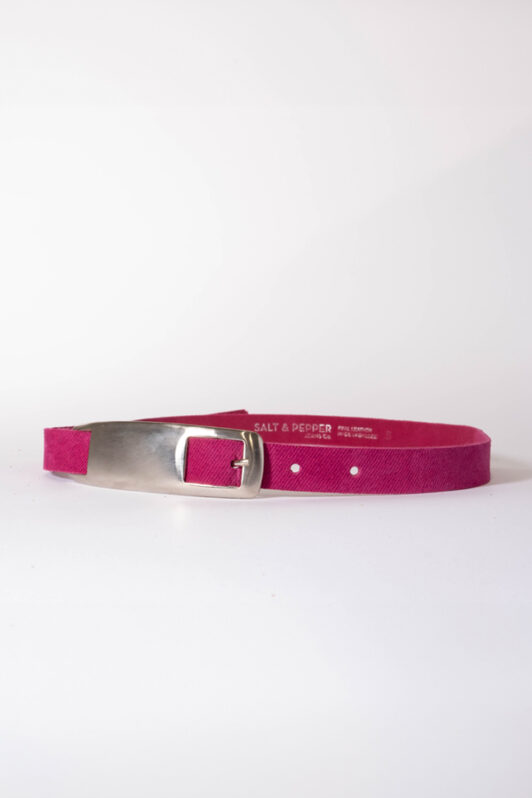 Salt & Pepper Maura Magenta Leather Belt