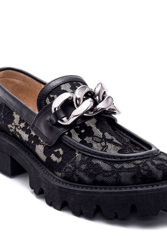 Sofia Baldi Basilo Lace Chain Loafers