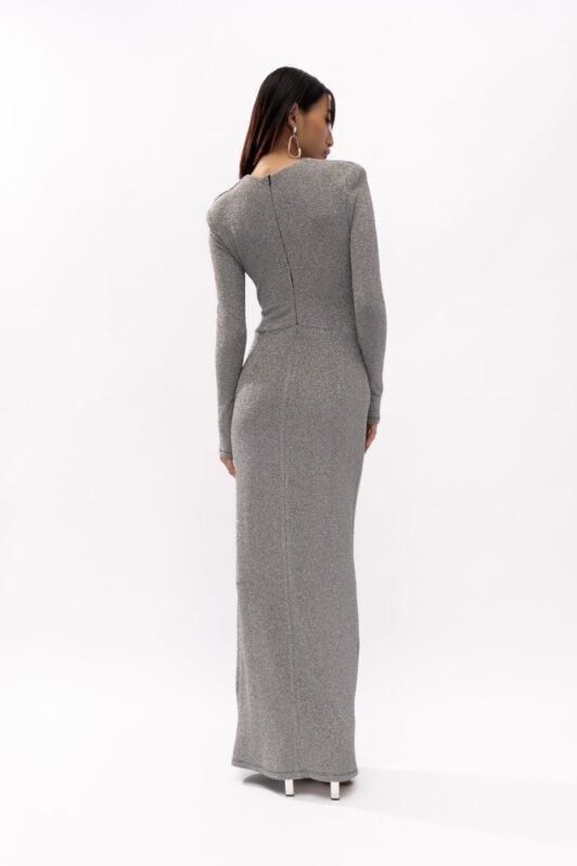 Mallory The Label Python Silver Dress