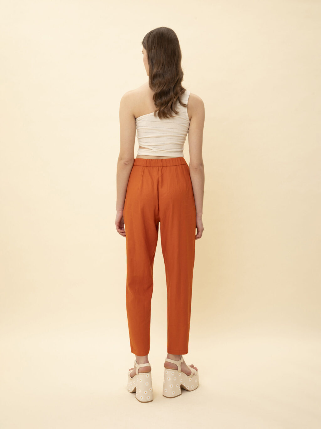 We Are Linen Look Pleated Pants