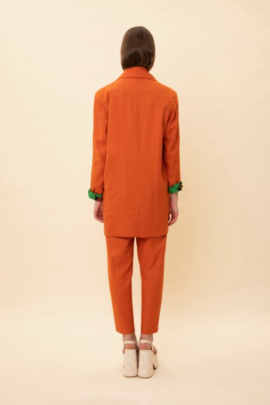 We Are Linen Oversized Blazer Orange