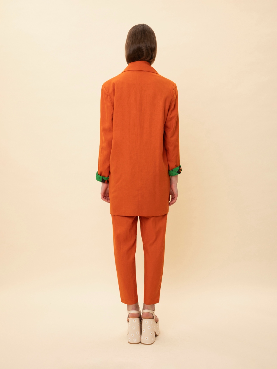 We Are Linen Oversized Blazer Orange