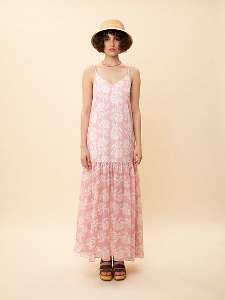 We are Ingerie Tiered Printed Maxi Dress Kourtinaki