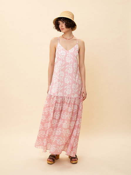 We are Ingerie Tiered Printed Maxi Dress Kourtinaki