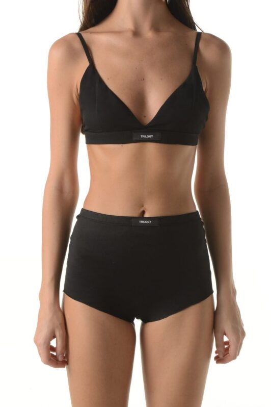 Trilogy Alma Black High Waist Briefs