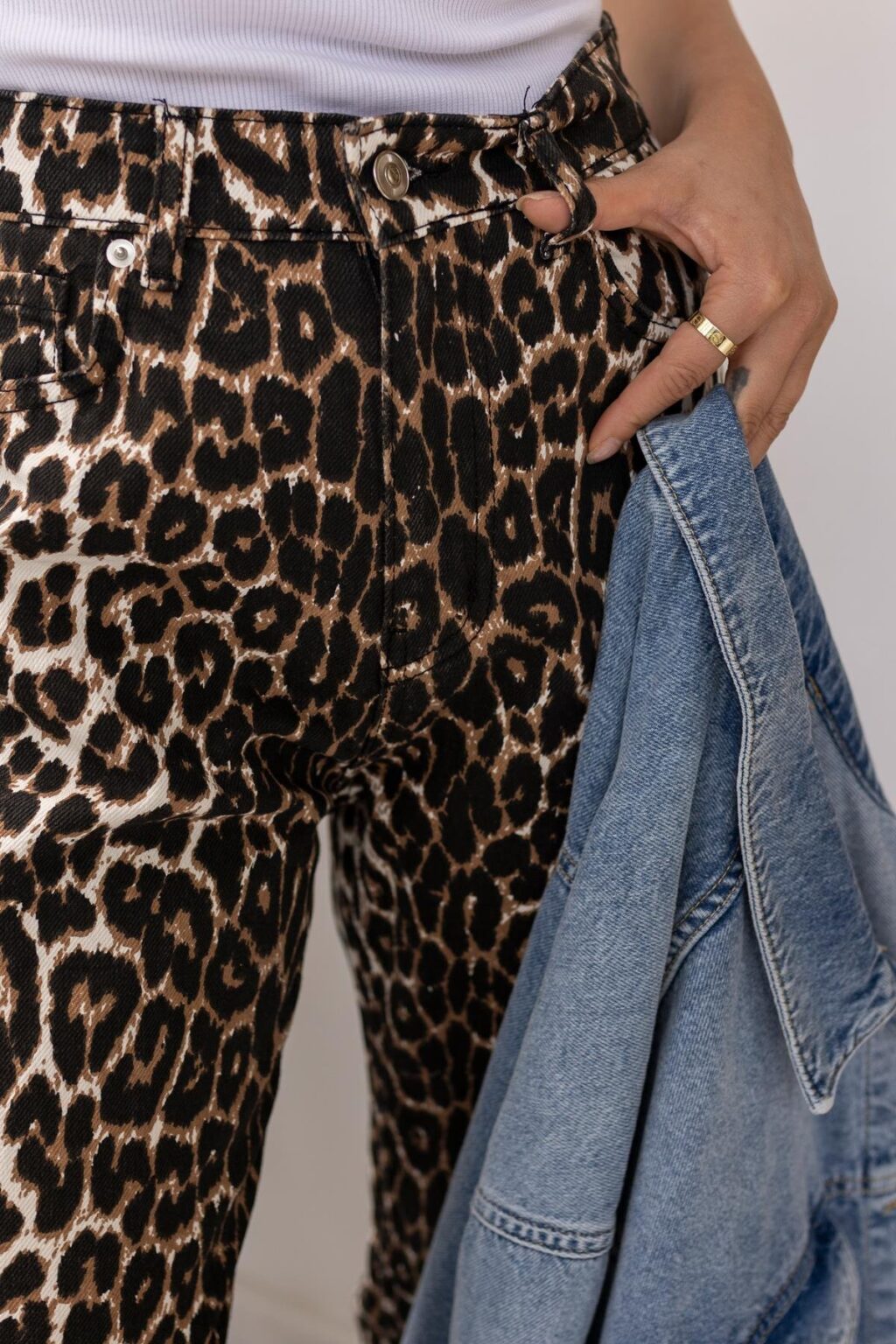 Babymilk Arizona Animal Print Denim Pants