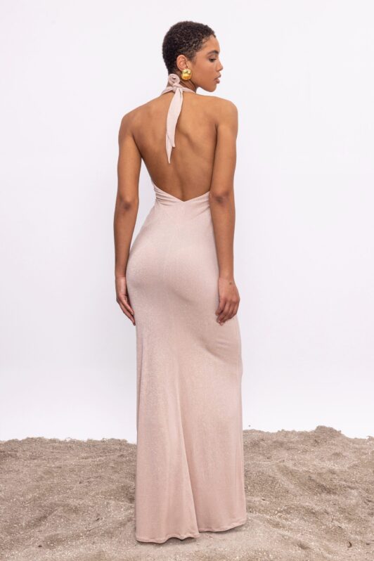 Be A Bee Rhea Glitter Nude Dress