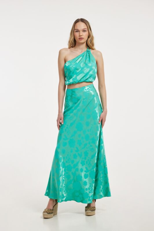 Hemithea Filia Skirt Satin Aqua