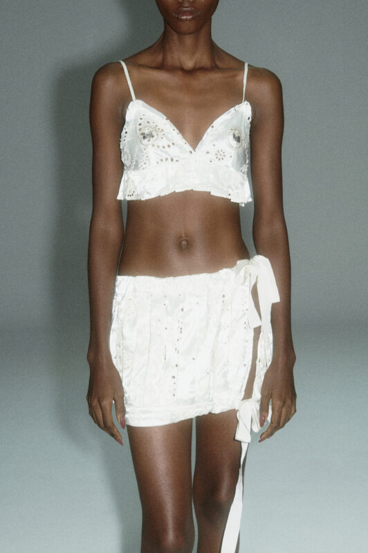 Milkwhite Embroidered Bra