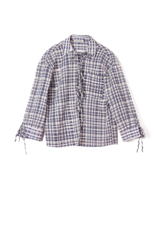 Milkwhite Plaid Blue Shirt