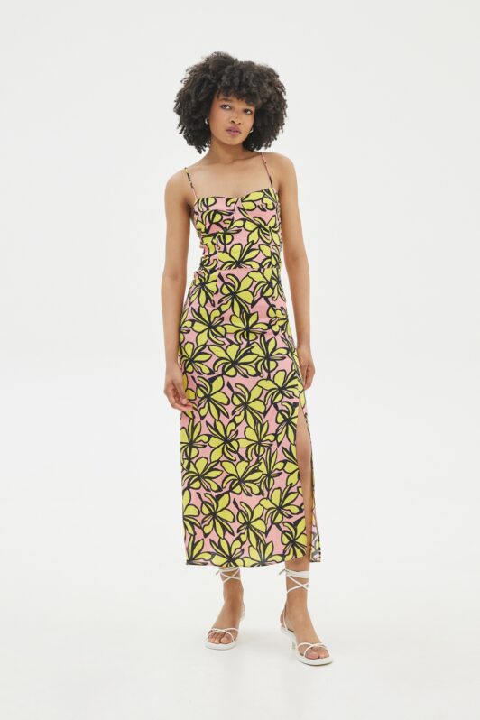 Love + Alicia Leona Floral Midi Dress