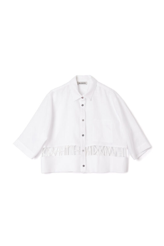 Milkwhite Logo Pure Linen White MW Shirt