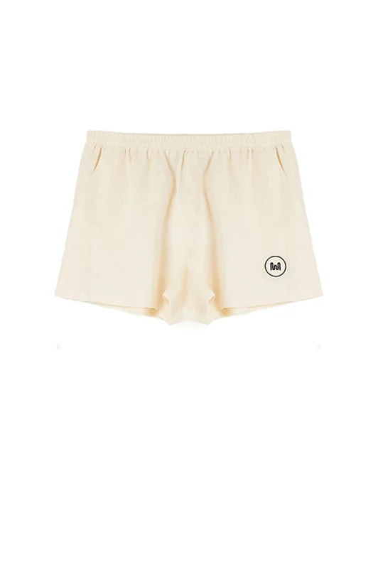 Ecru Linen Shorts