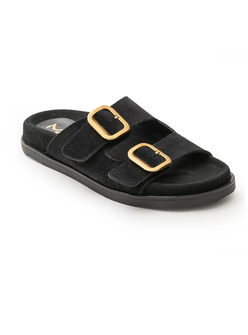 Fiona Black Leather Sandals