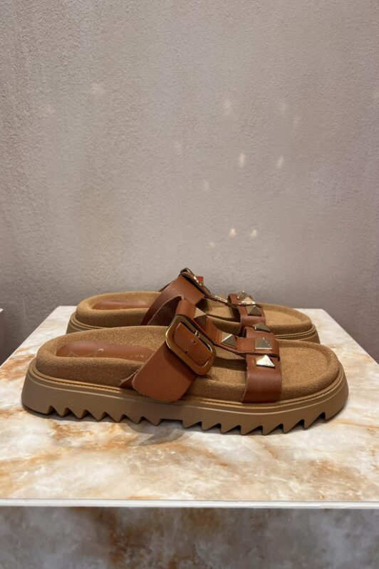 Butter Tabac Leather Sandals