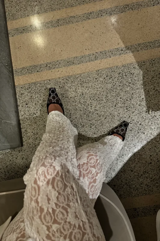 Elliot White Lace Pants