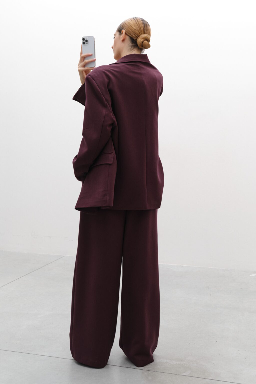 Lissa Oversized Burgundy Jacket