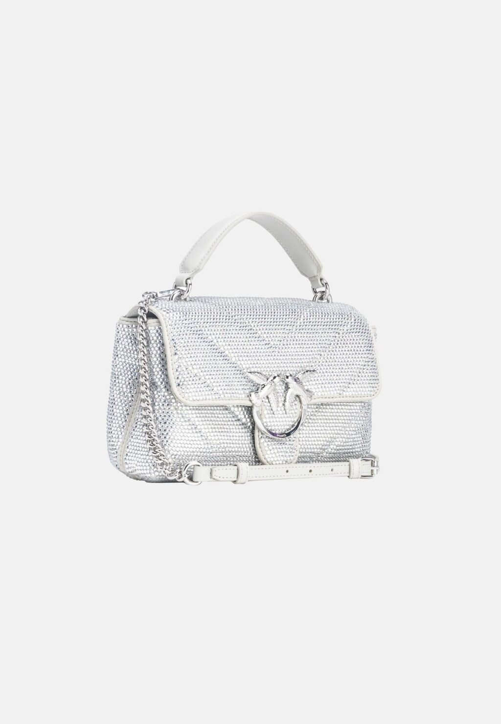 Mini Lady Love Bag Puff Metal Με Στρας