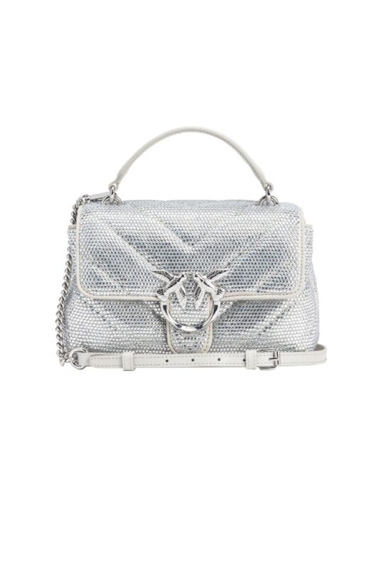 Mini Lady Love Bag Puff Metal Με Στρας