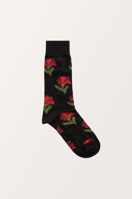 Unisex Κάλτσες Carnations Black