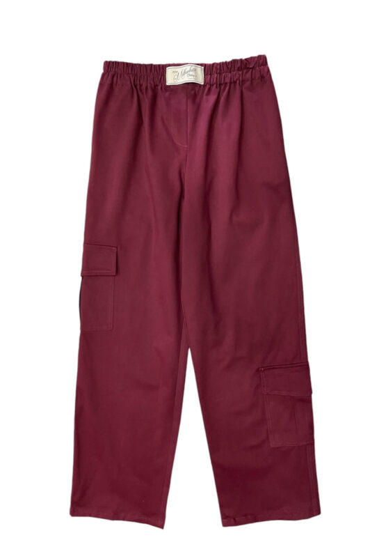 Unisex Burgundy Cargo Pants