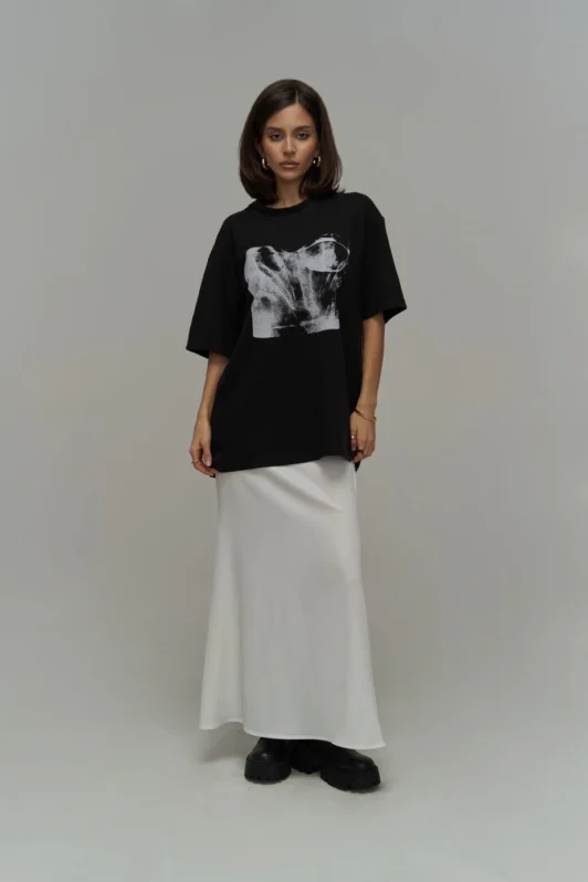 Oversized T-Shirt Με Κορσέ