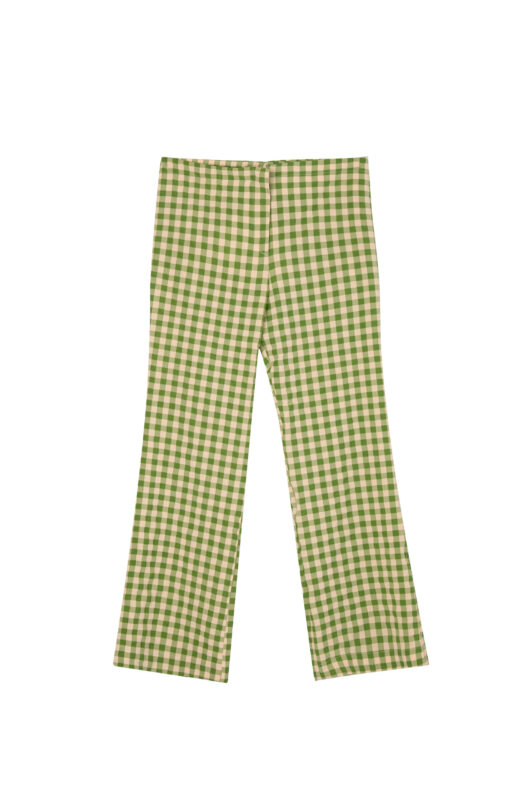 Green Capri Plaid Pants