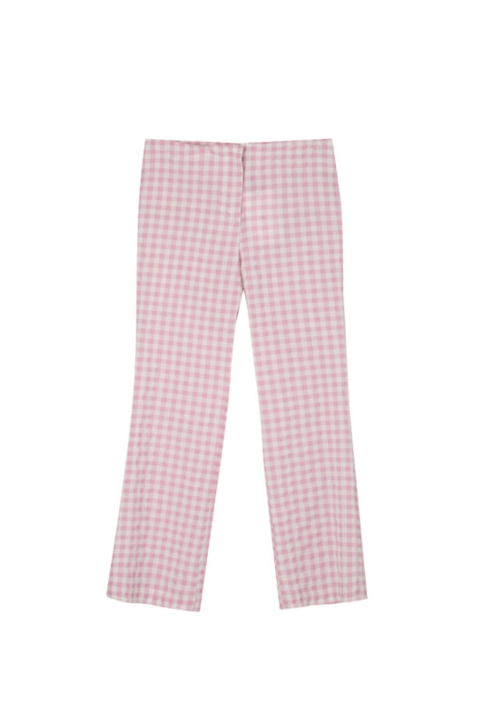 Pink Capri Plaid Pants