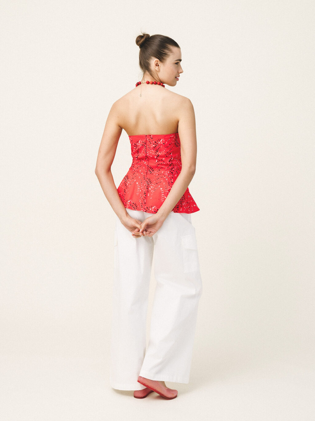 Giselle Red Cotton Bustier