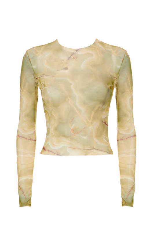 Onyx Tulle Top