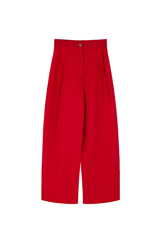 Plain Pleated Pants