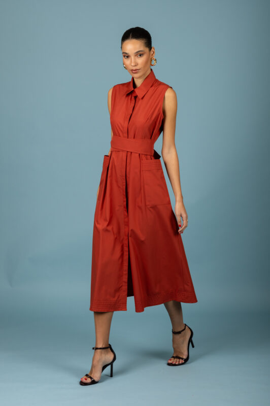 Rebecca Φόρεμα (Red Brown)