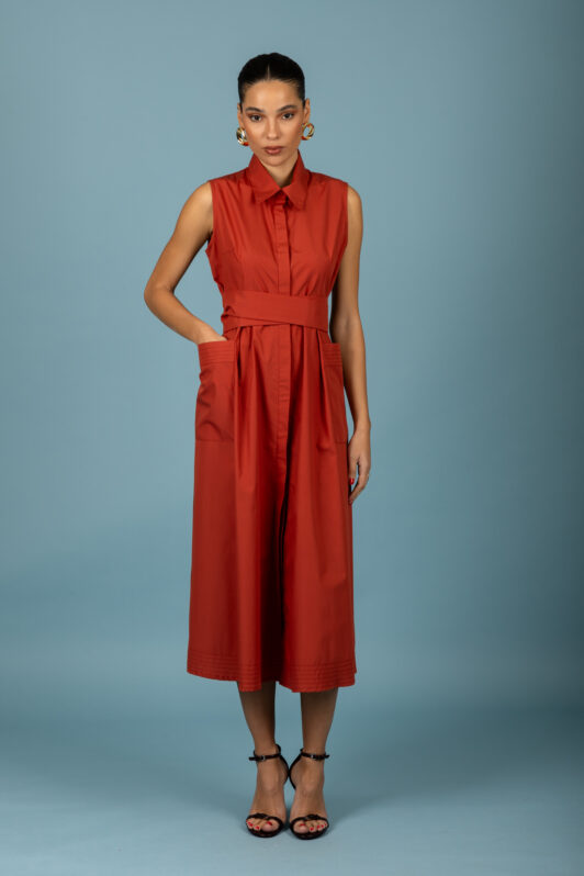 Rebecca Φόρεμα (Red Brown)