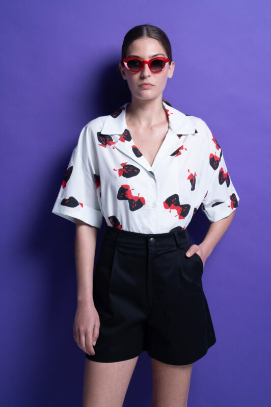 Artemis Black Cotton Shorts