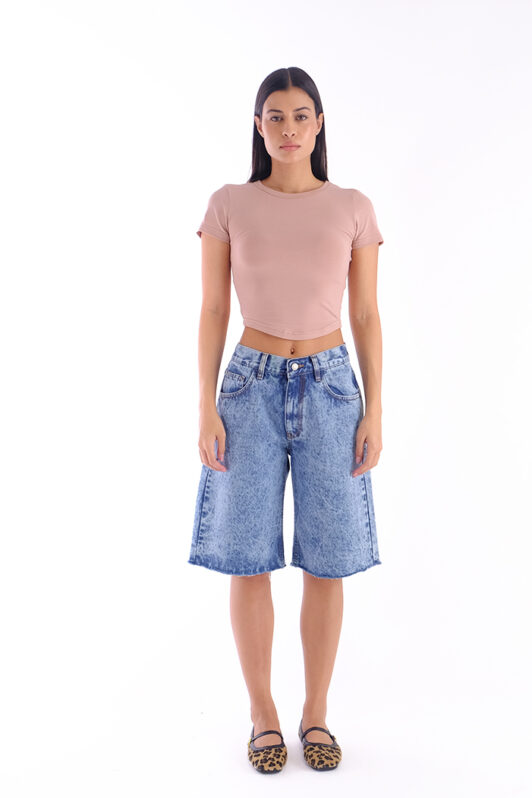Lita Barrel Cropped Τζιν Σορτς